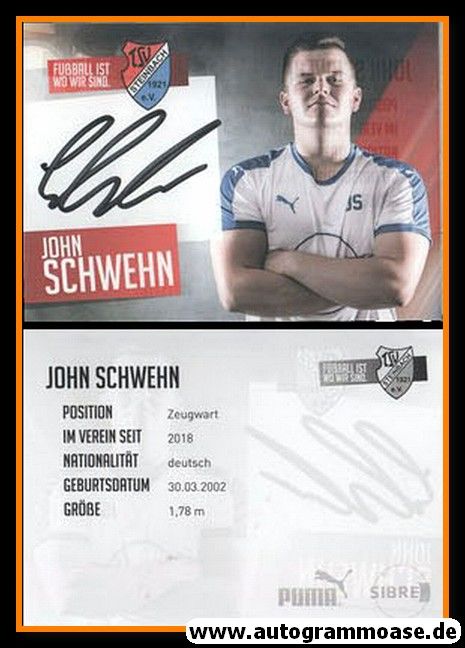 Autogramm Fussball | TSV Steinbach | 2018 | John SCHWEHN