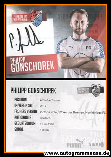 Autogramm Fussball | TSV Steinbach | 2018 | Philipp GONSCHOREK