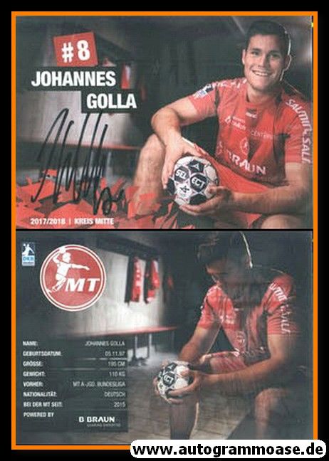 Autogramm Handball | MT Melsungen | 2017 | Johannes GOLLA