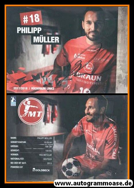 Autogramm Handball | MT Melsungen | 2017 | Philipp MÜLLER