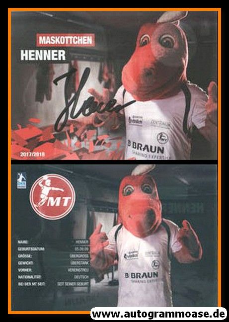 Autogramm Handball | MT Melsungen | 2017 | HENNER (Maskottchen)