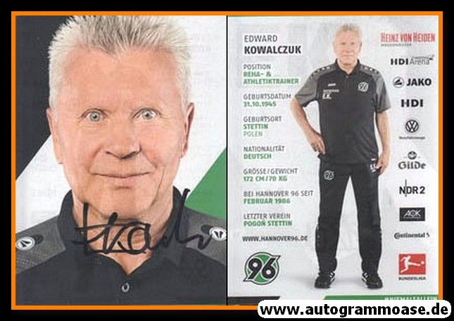 Autogramm Fussball | Hannover 96 | 2017 | Edwald KOWALCZUK