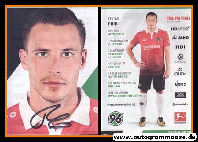 Autogramm Fussball | Hannover 96 | 2017 | Edgar PRIB