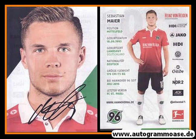 Autogramm Fussball | Hannover 96 | 2017 | Sebastian MAIER