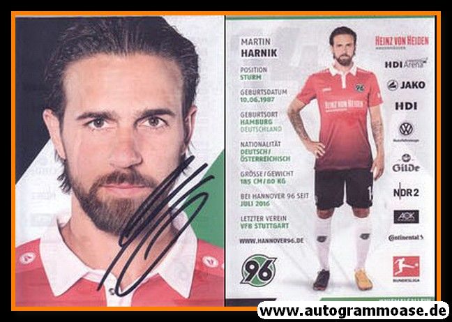 Autogramm Fussball | Hannover 96 | 2017 | Martin HARNIK