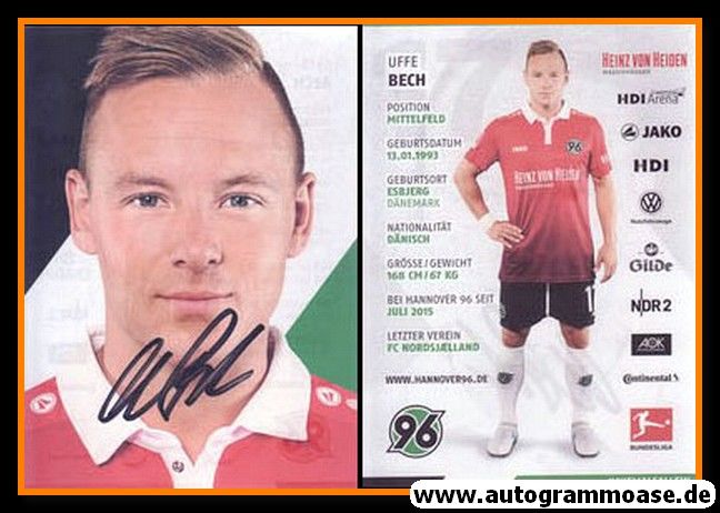 Autogramm Fussball | Hannover 96 | 2017 | Uffe BECH