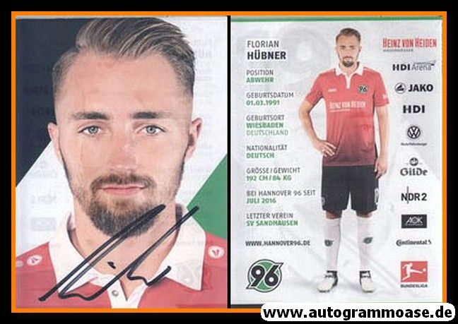 Autogramm Fussball | Hannover 96 | 2017 | Florian HÜBNER