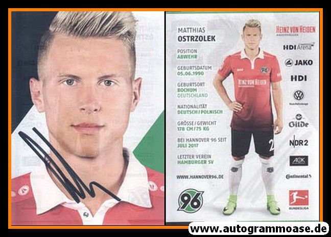 Autogramm Fussball | Hannover 96 | 2017 | Matthias OSTRZOLEK