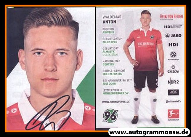 Autogramm Fussball | Hannover 96 | 2017 | Waldemar ANTON