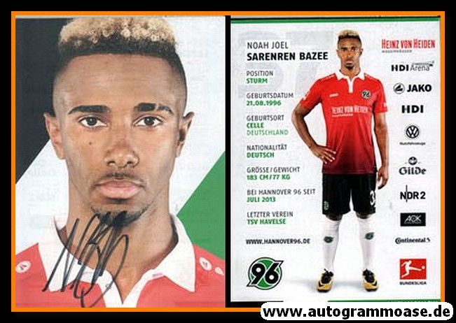 Autogramm Fussball | Hannover 96 | 2017 | Noah Joel SARENREN BAZEE