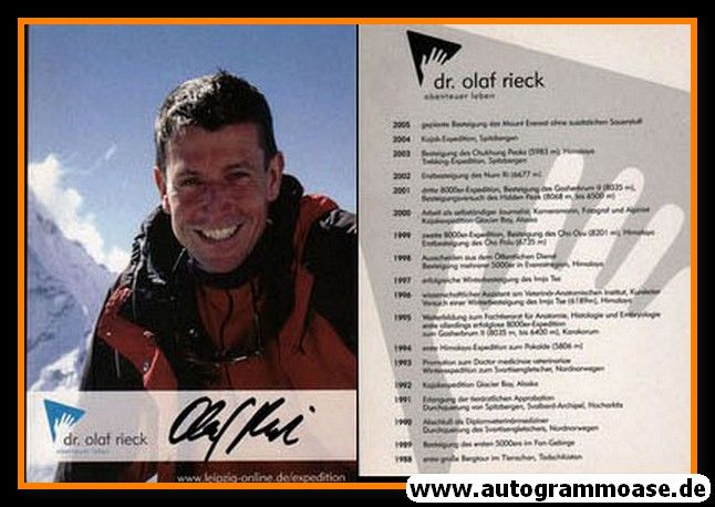 Autogramm Bergsteigen | Olaf RIECK | 2000er (Portrait Color)