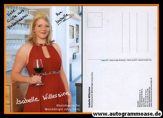 Autogramm Weinprinzessin | Isabelle WILLERSINN | 2014 (Rheinhessen)