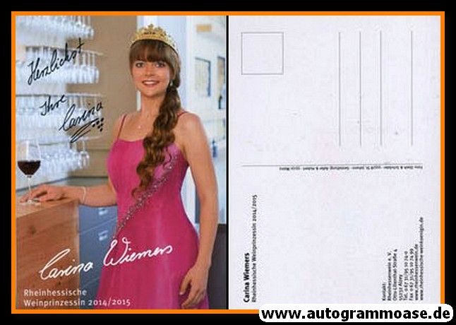 Autogramm Weinprinzessin | Carina WIEMERS | 2014 (Rheinhessen)