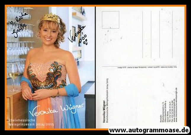 Autogramm Weinprinzessin | Veronika WÜGNER | 2014 (Rheinhessen)