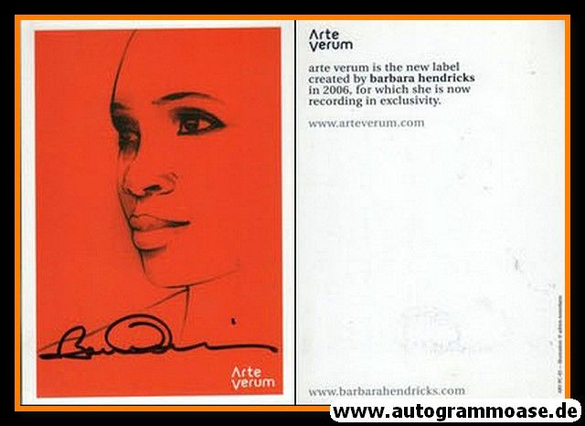 Autogramm Klassik | Barbara HENDRICKS | 2006 (Zeichnung Color) Arte Verum