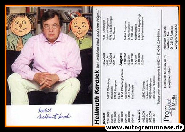 Autogramm Literatur | Hellmuth KARASEK | 2008 (Portrait Color) Wilhelm Busch