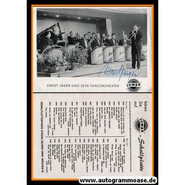 Autogramm Schlager | Ernst JÄGER | 1960er (Portrait SW Orchester) Tempo