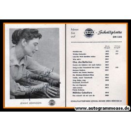 Autogramm Schlager | Jenny JOHNSON | 1960er (Portrait SW) Tempo