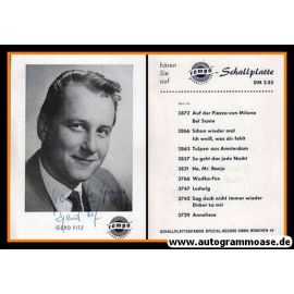 Autogramm Schlager | Gerd FITZ | 1957 "Piazza Von Milano" (Portrait SW Tempo)