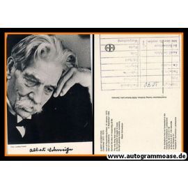 Autogramm Wissenschaft | Albert SCHWEITZER | 1970er Druck (Portrait SW)