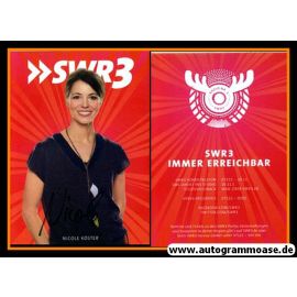 Autogramm Radio | SWR3 | Nicole KÖSTER | 2010er (Portrait rot)
