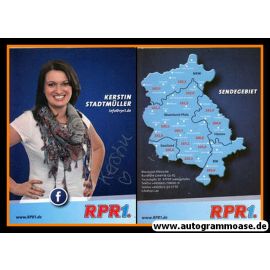 Autogramm Radio | RPR1. | Kerstin STADTMÜLLER | 2010er (Portrait blau)