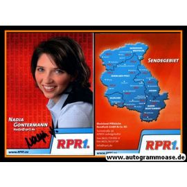 Autogramm Radio | RPR1. | Nadja GONTERMANN | 2010er (Portrait rot)