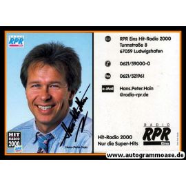 Autogramm Radio | RPR1. | Hans-Peter HAIN | 2000er (Portrait blau)