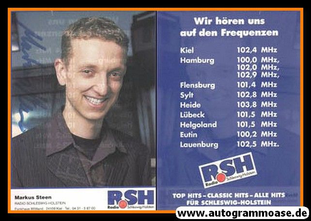 Autogramm Radio | R.SH | Markus STEEN | 2000er (Portrait Color)