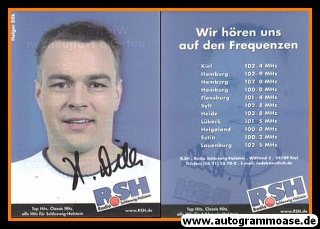 Autogramm Radio | R.SH | Holger DILK | 2000er (Portrait blau)