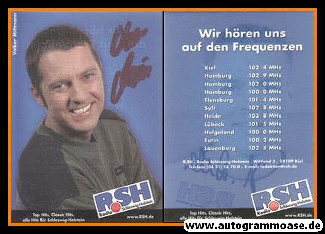Autogramm Radio | R.SH | Volker MITTMANN | 2000er (Portrait blau)