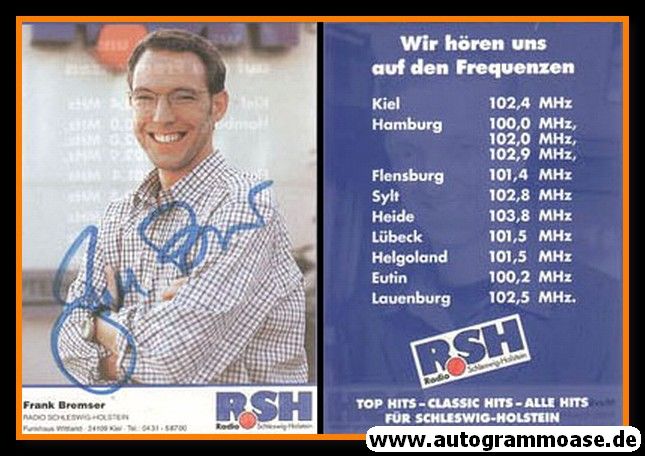 Autogramm Radio | R.SH | Frank BREMSER | 2000er (Portrait Color)