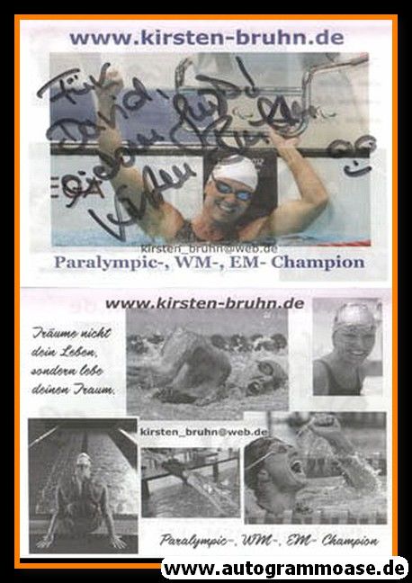 Autogramm Paralympics | Schwimmen | Kirsten BRUHN | 2000er (Portrait Color) 2