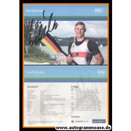 Autogramm Rudern | Karl SCHULZE | 2013 (DRV)