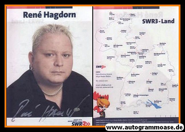 Autogramm Radio | SWR3 | Rene HAGDORN | 2000er (Portrait Color)