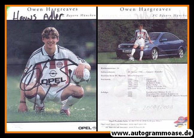 Autogramm Fussball | FC Bayern München | 2000 | Owen HARGREAVES