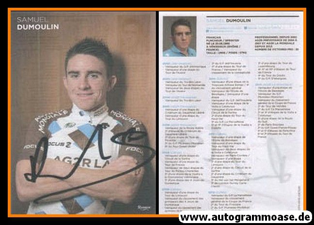 Autogramm Radsport | Samuel DUMOULIN | 2013 (Portrait Color)