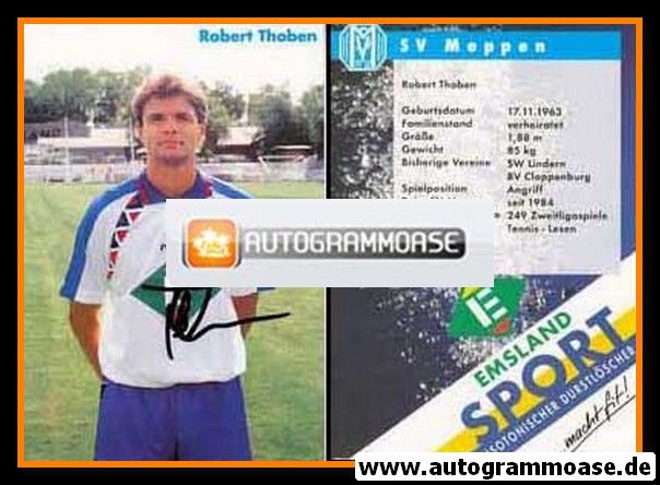 Autogramm Fussball | SV Meppen | 1994 | Robert THOBEN