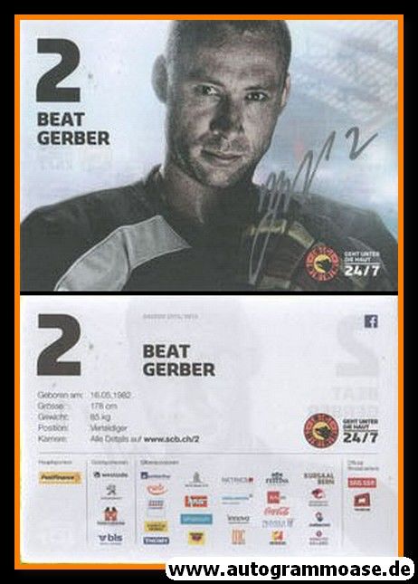 Autogramm Eishockey | SC Bern | 2014 | Beat GERBER