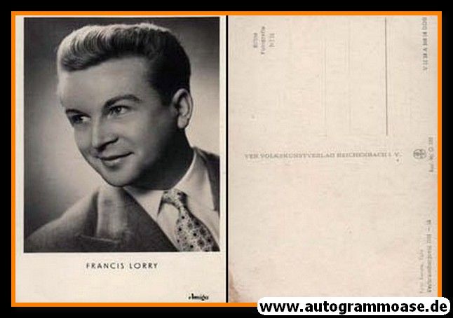 AK Schauspieler | Francis LORRY | 1950er (Portrait SW VEB)