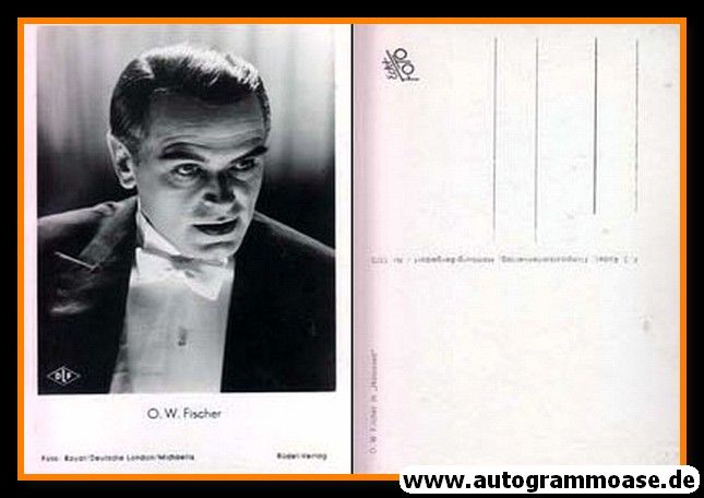 Filmpostkarte | O. W. FISCHER | 1955 "Hanussen" (Portrait SW Rüdel)