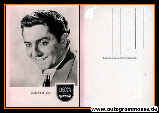 AK Schlager | Vico TORRIANI | 1950er (Portrait SW) Decca 2
