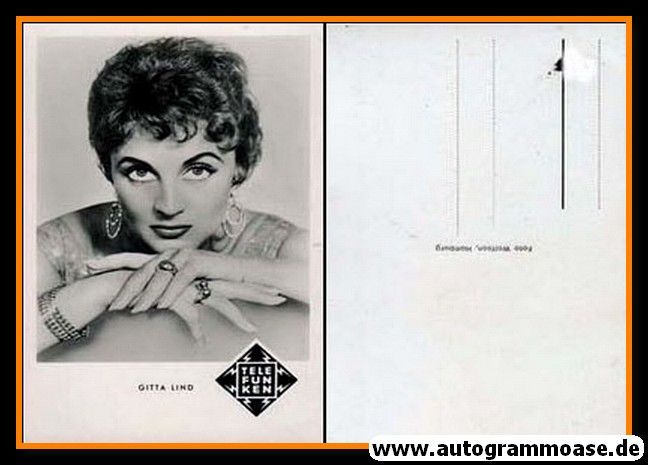 AK Schlager | Gitta LIND | 1950er (Portrait SW Telefunken)