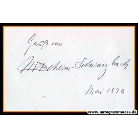 Autograph Literatur | Martin BEHEIM-SCHWARZBACH (1973)