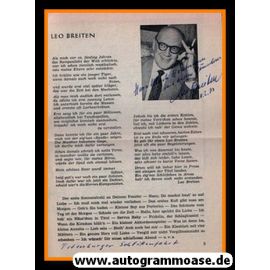 Autogramm Schlager | Leo BREITEN | 1970er (Broschüre)