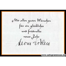 Autogramm Komponist | Hermann ERDLEN | 1969 (Neujahrsgruss)