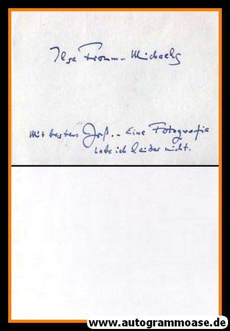 Autograph Komponist | Ilse FROMM-MICHAELS | 1970er (Brief)