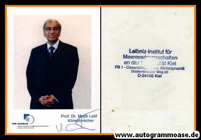 Autogramm Wissenschaft | Mojib LATIF | 2000er Foto (Portrait Color)