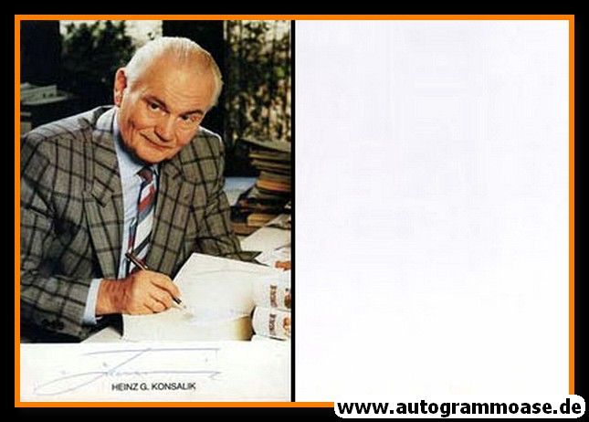 Autogramm Literatur | Heinz G. KONSALIK | 1980er (Portrait Color)