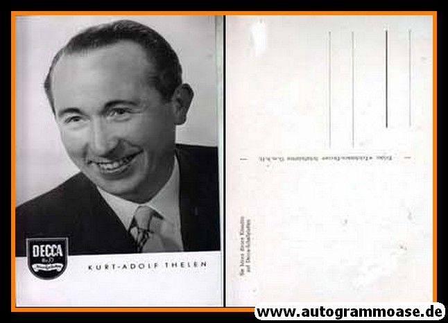 AK Schlager | Kurt-Adolf THELEN | 1950er (Portrait SW Decca)